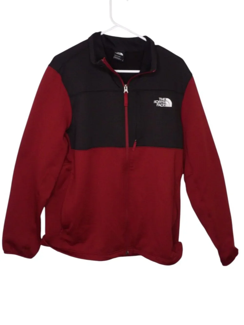 The North Face Astro Ridge Full Zip Fleece Jacket Red and Black Large